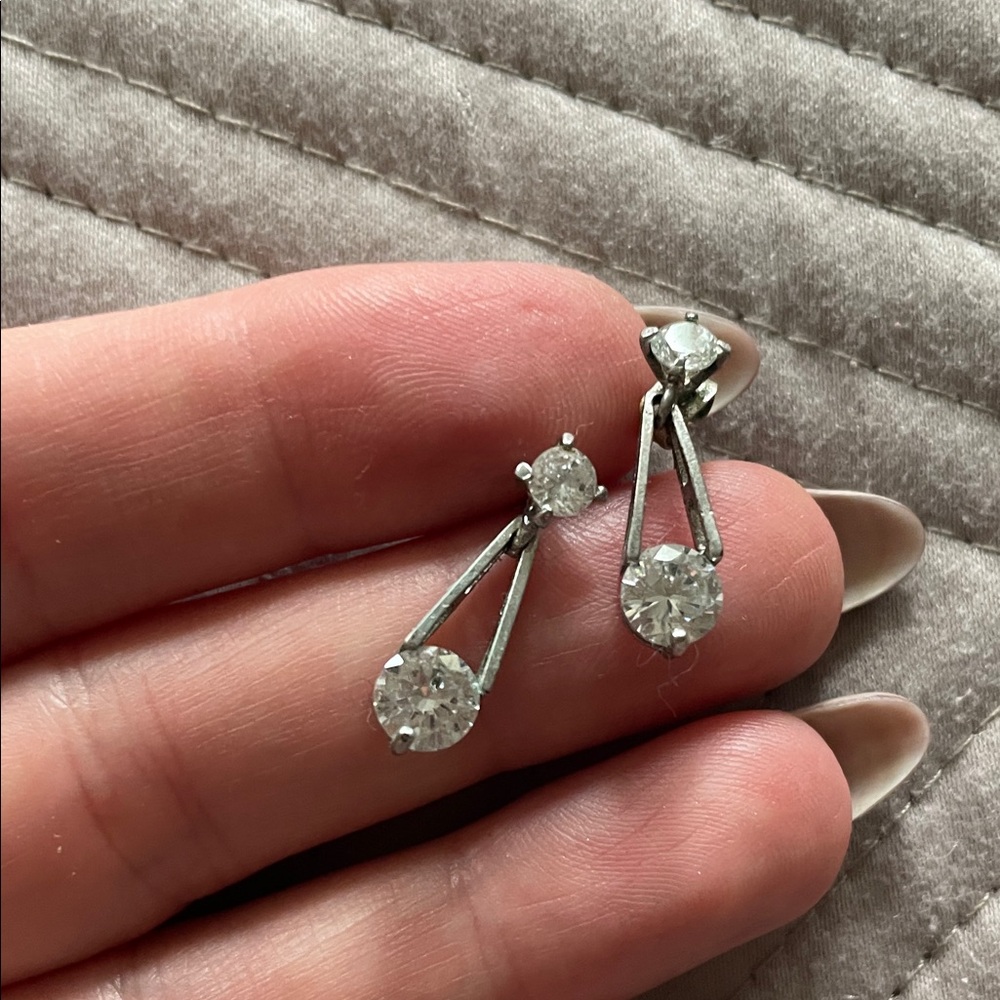 Vintage Silver Drop Earrings
